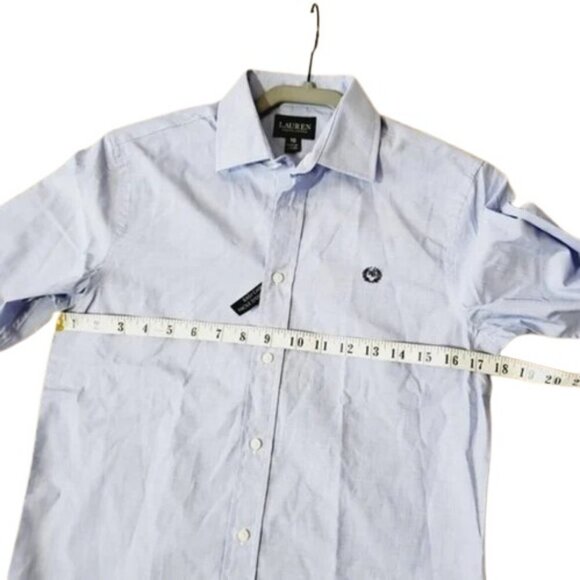 Lauren Ralph Lauren light blue youth button-down polo shirt size 16R NWT - Picture 8 of 9